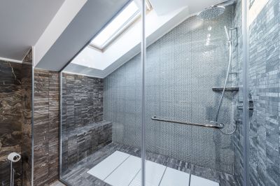 Open Shower with Skylight